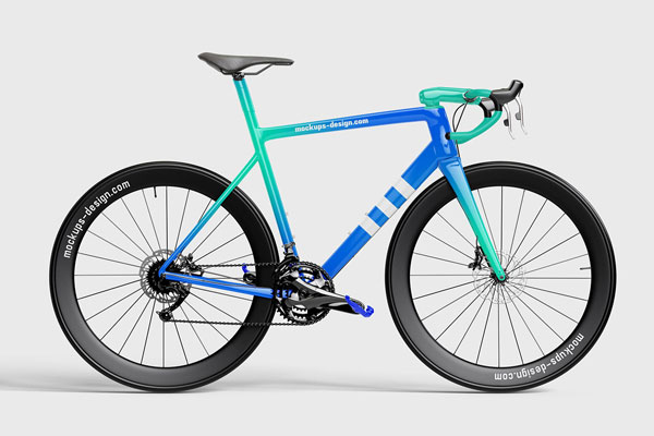 Free Road Bike Mockup PSD Template