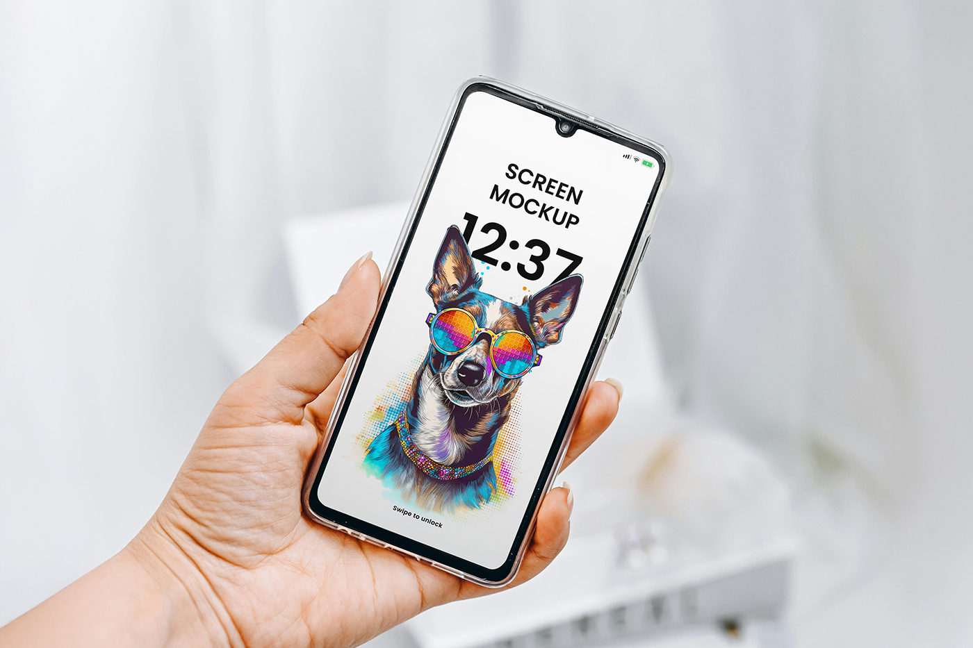 Free Screen Smartphone Mockup PSD Template
