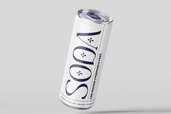 Free Soda Can Mockup PSD Template