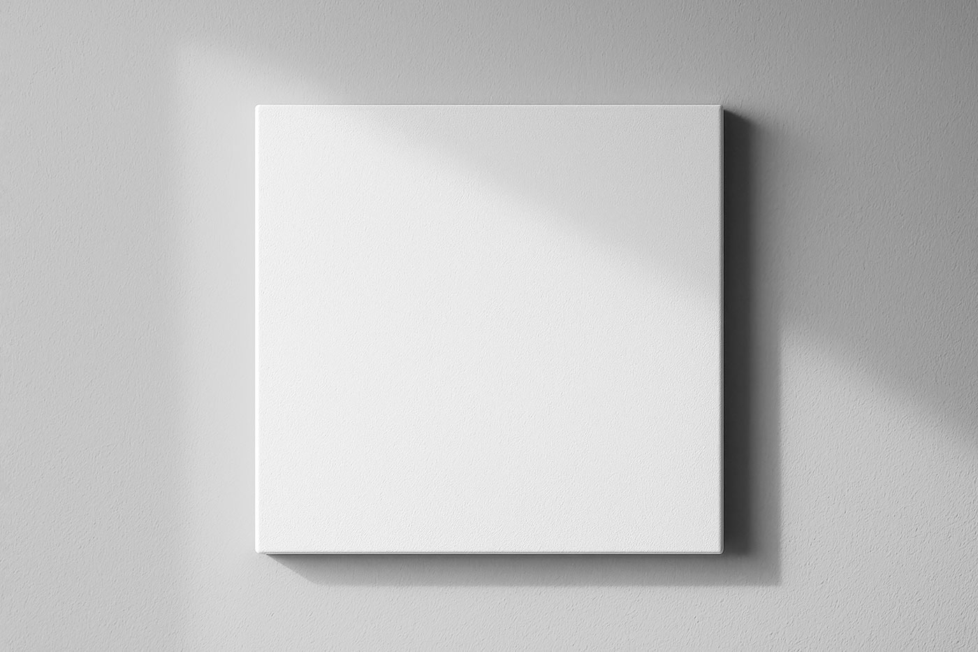 Free Square Canvas on Wall Mockup PSD Template