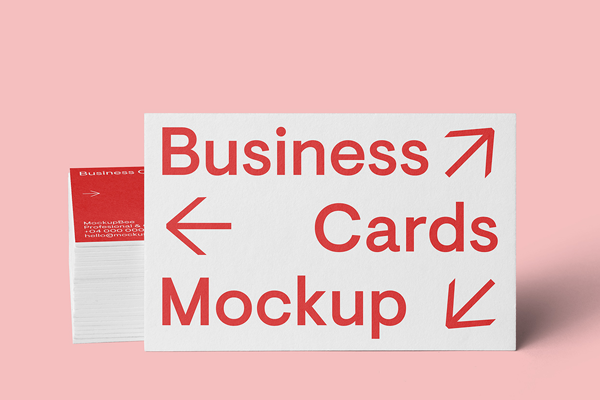 Free Stack of Business Card Mockup PSD Template