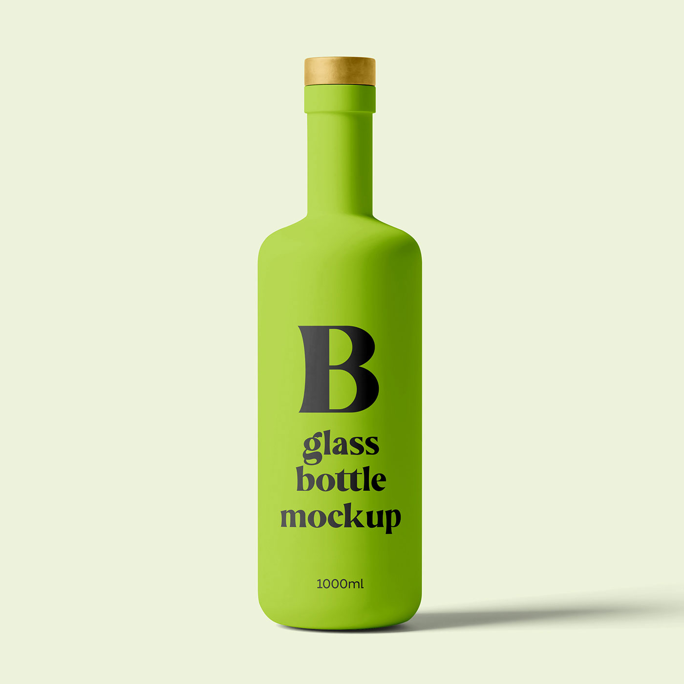 Free Standing Glass Bottle Mockup PSD Template