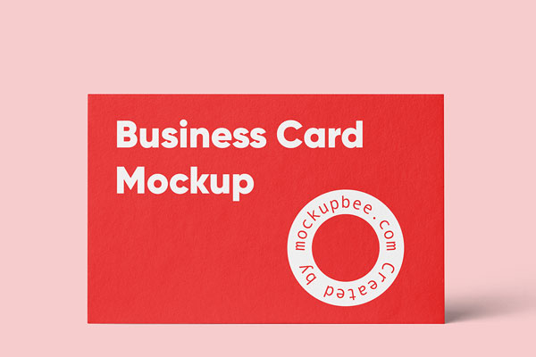 Free Standing Horizontal Card Mockup PSD Template