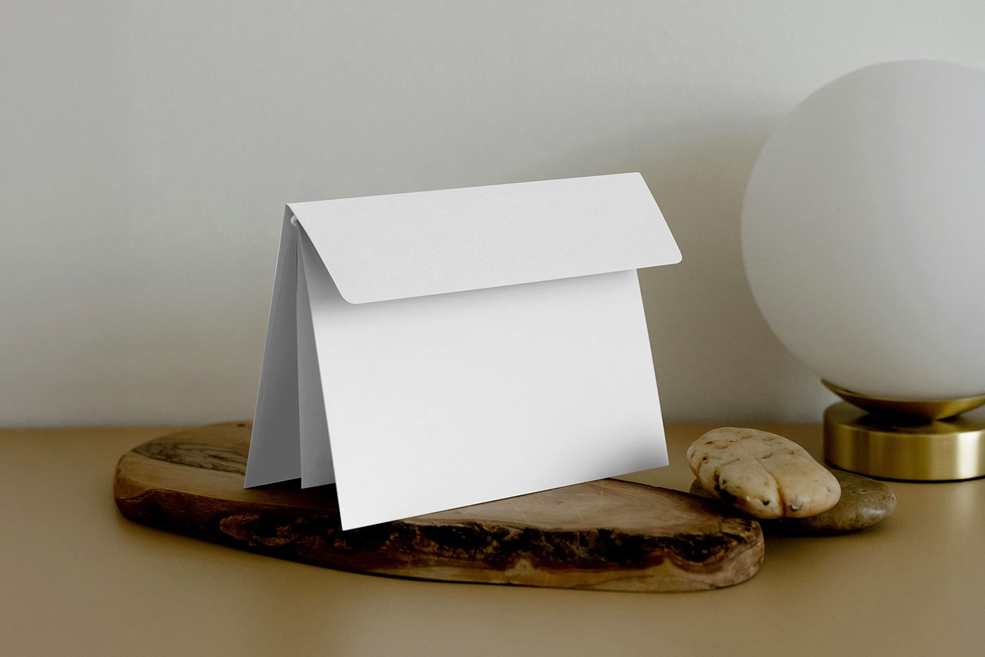 Free Standing Invitation Card Mockup PSD Template