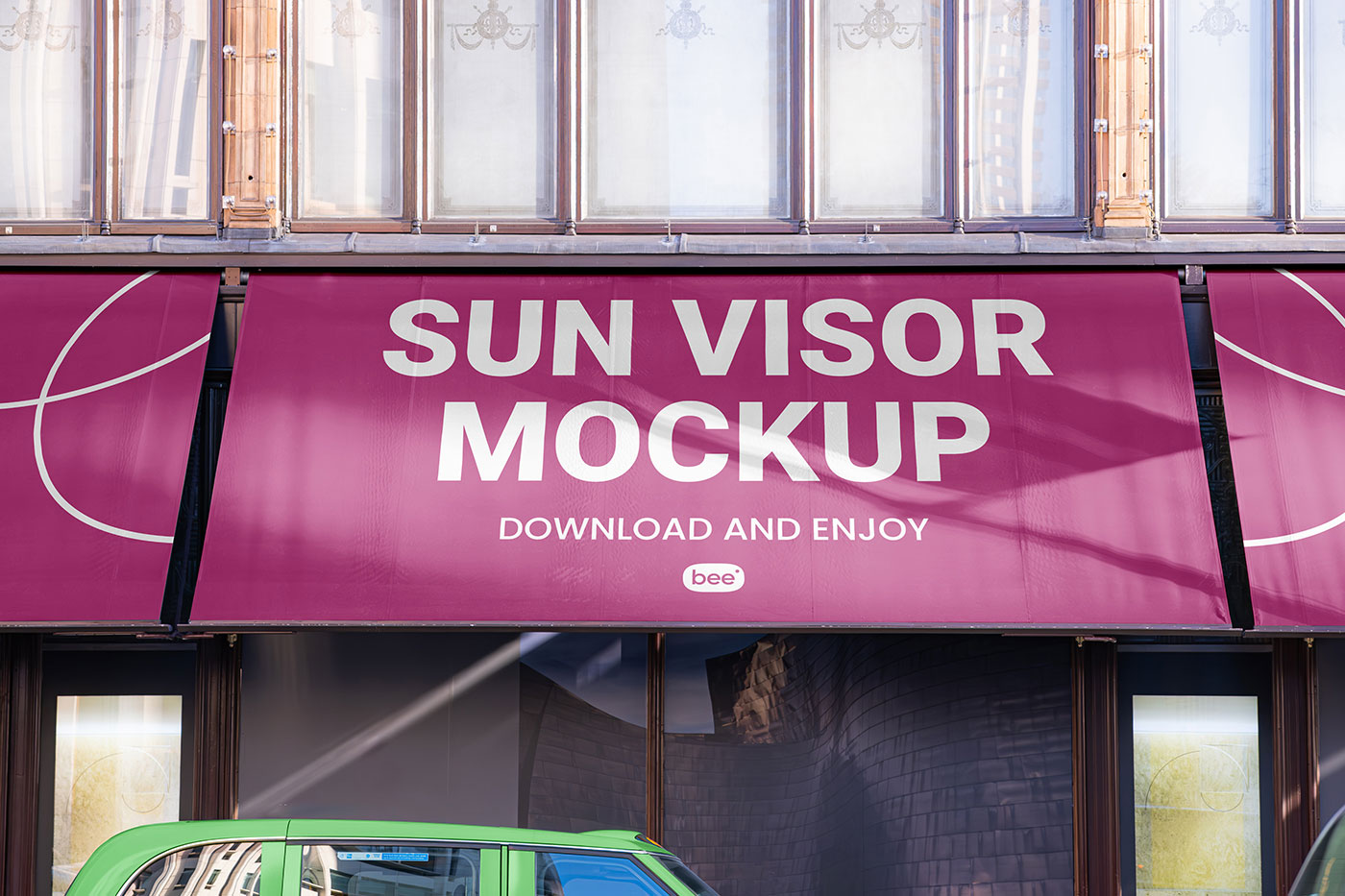 Free Sun Visors Front View Mockup PSD Template
