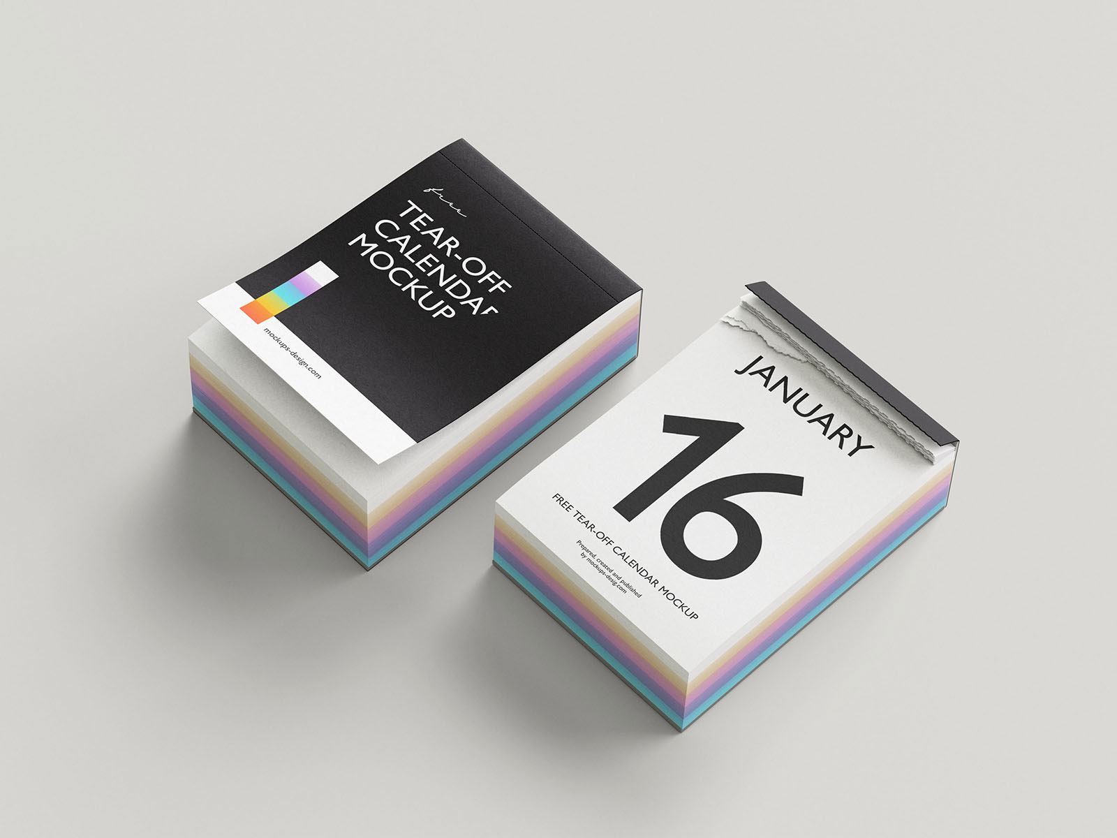Free Tear off Wall Calendar Mockup PSD Template