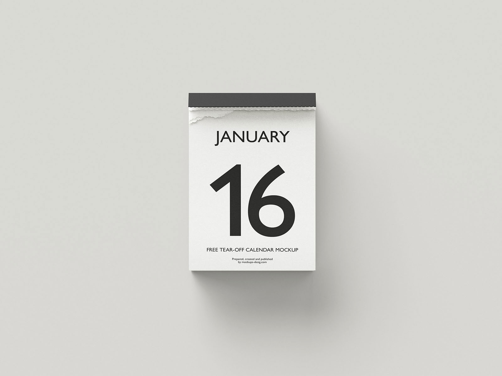 Free Tear off Wall Calendar Mockup PSD Template