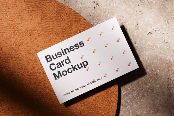 Free Textured Studio Business Card Mockup PSD Template