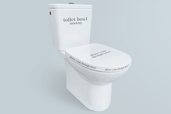 Free Toilet Bowl Mockup PSD Template