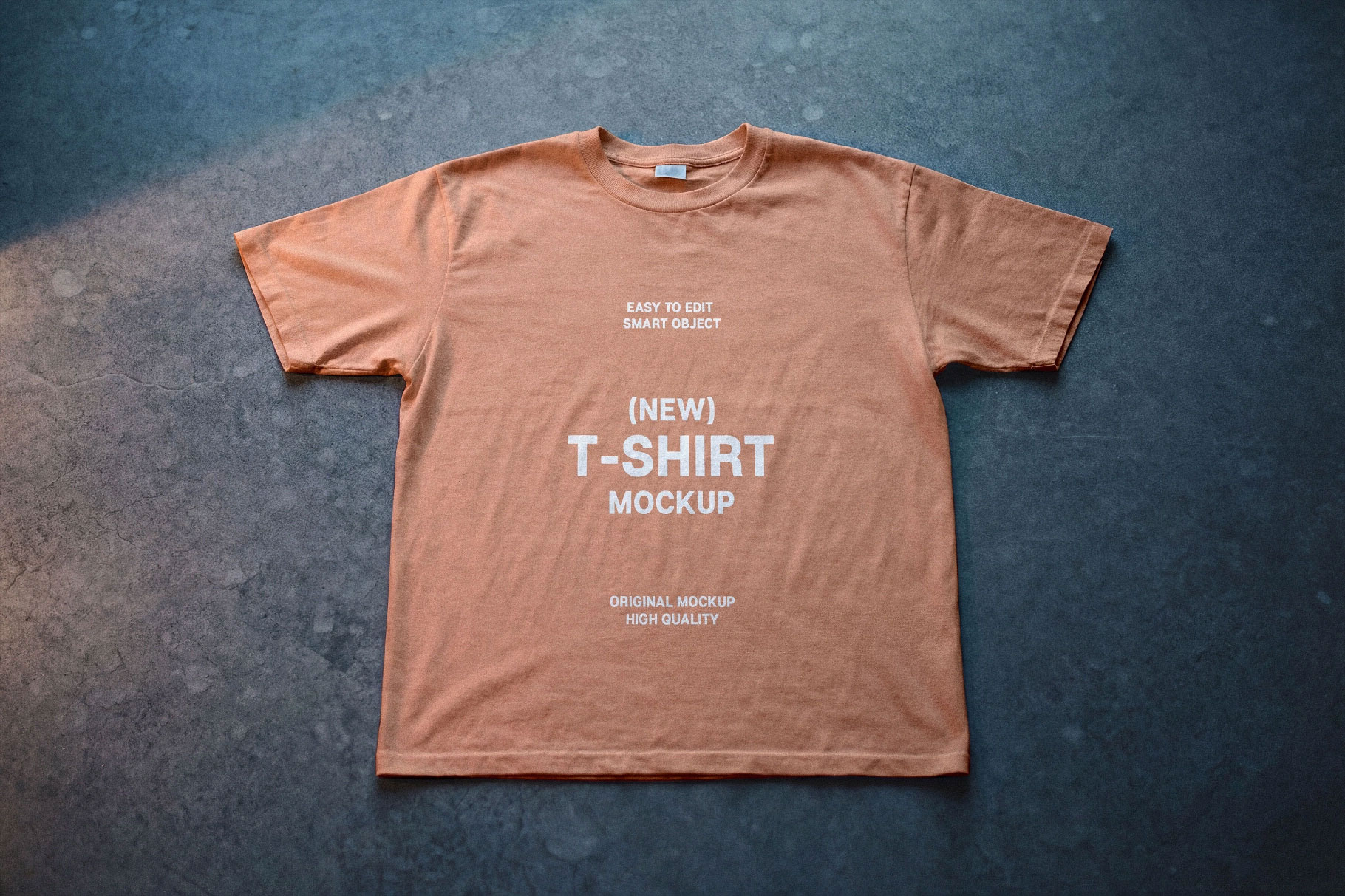 Free Top View Flat T-Shirt Mockup PSD Template