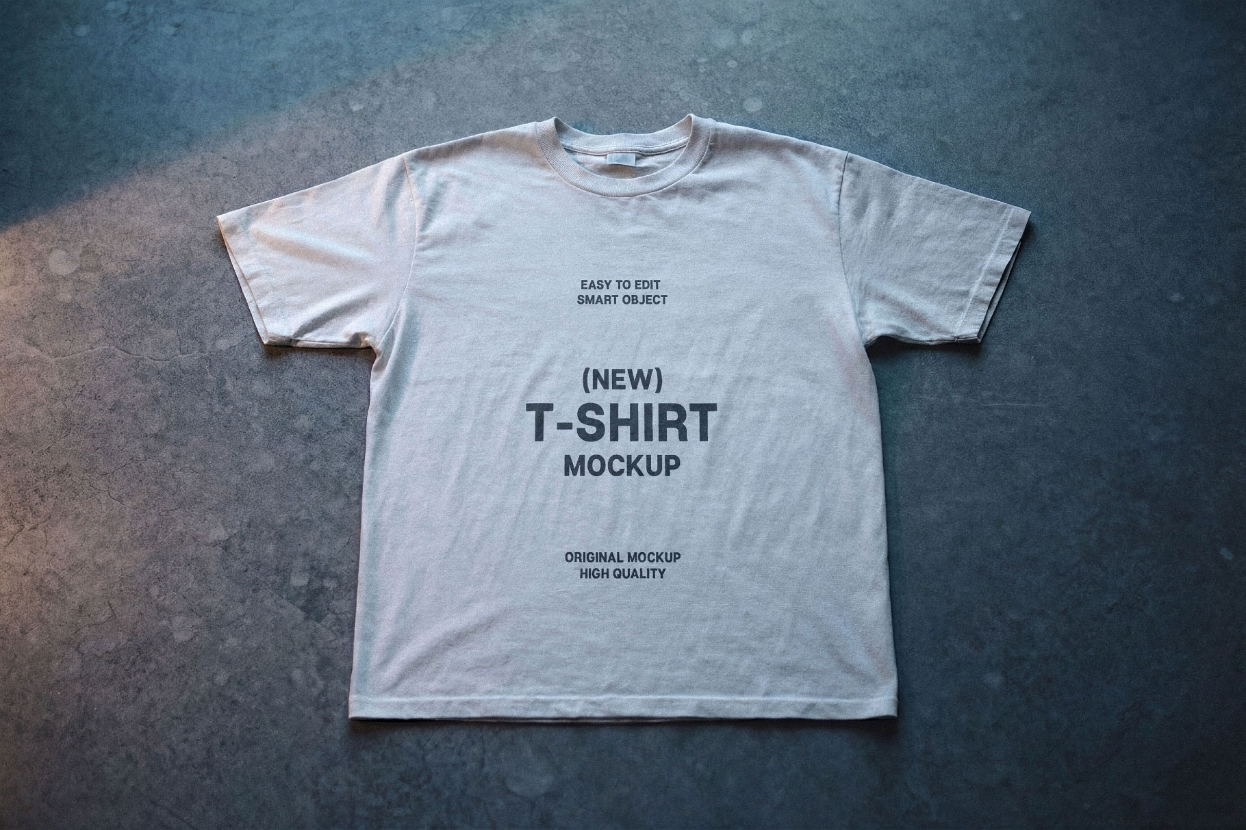 Free Top View Flat T-Shirt Mockup PSD Template