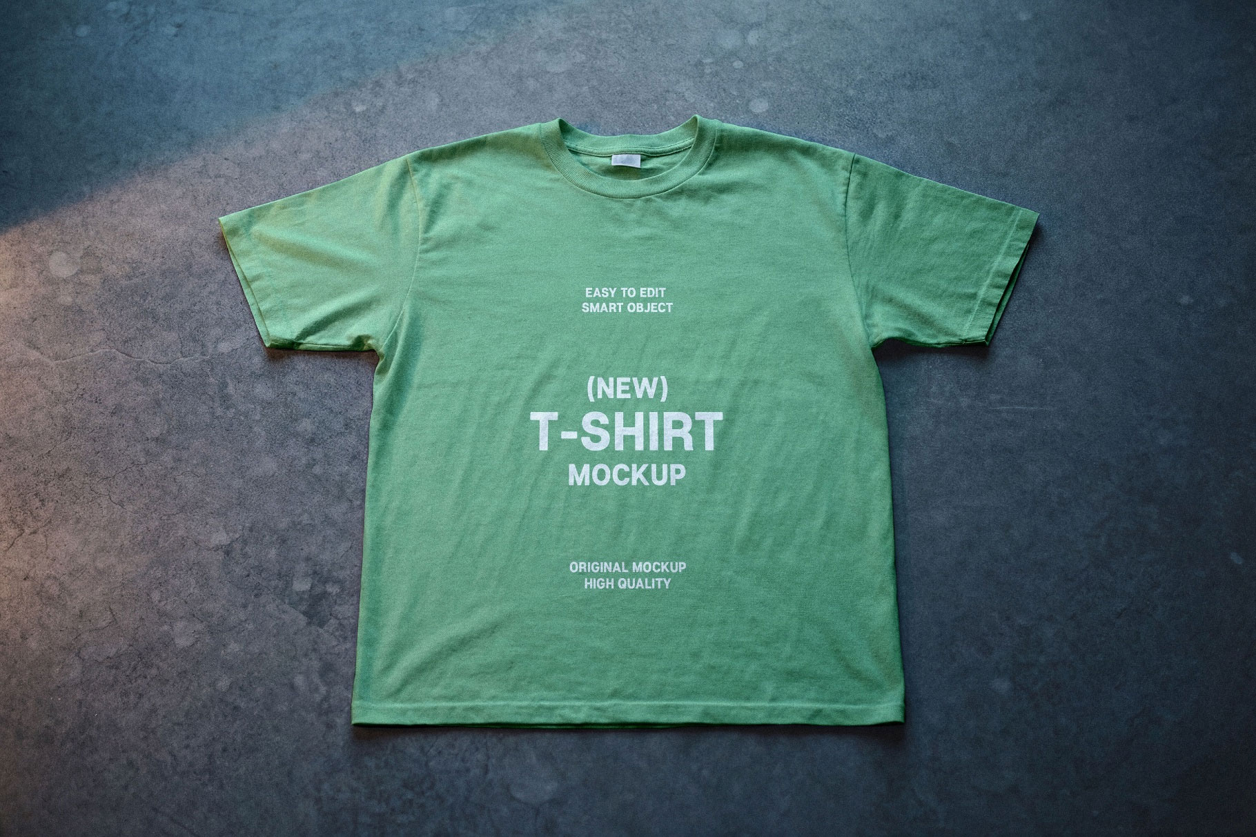 Free Top View Flat T-Shirt Mockup PSD Template