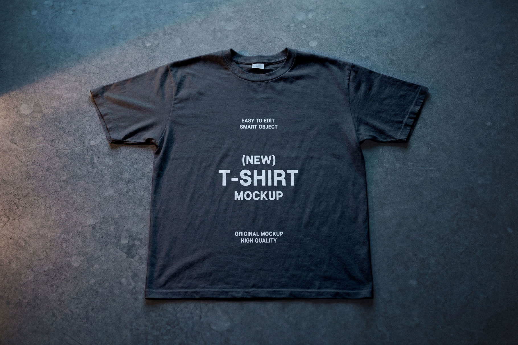 Free Top View Flat T-Shirt Mockup PSD Template
