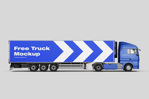 Free Truck Mockup PSD Template