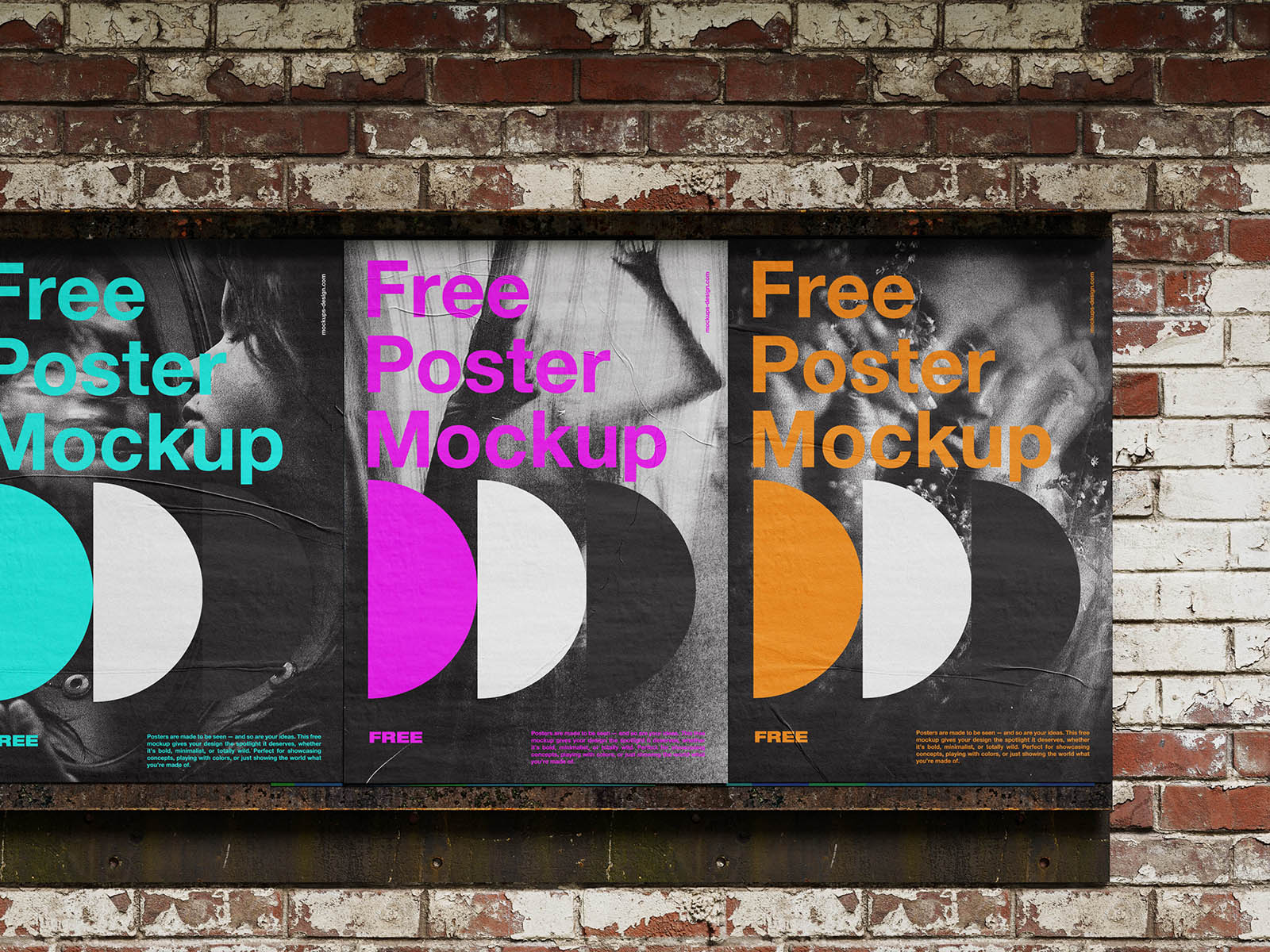 Free Urban Poster Wall Mockup PSD Template