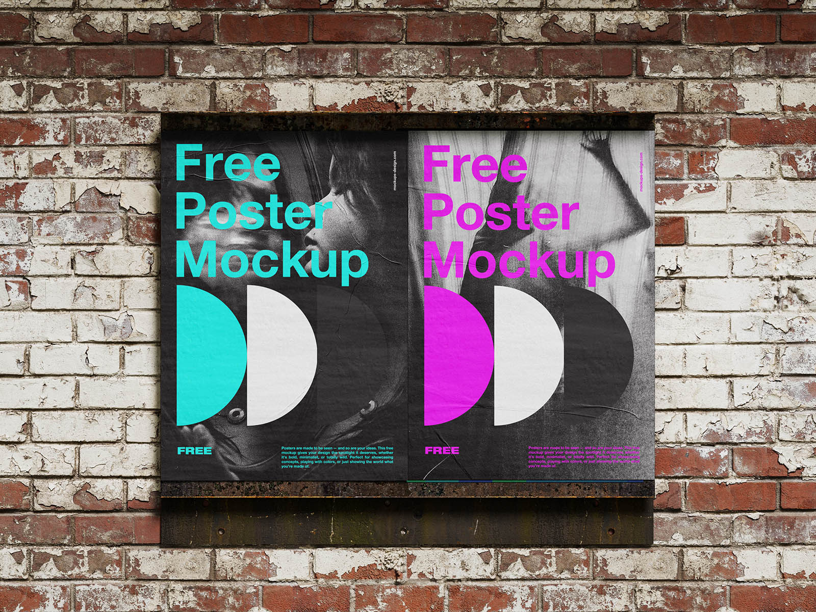 Free Urban Poster Wall Mockup PSD Template