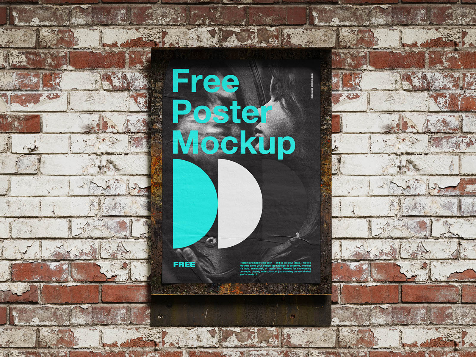 Free Urban Poster Wall Mockup PSD Template