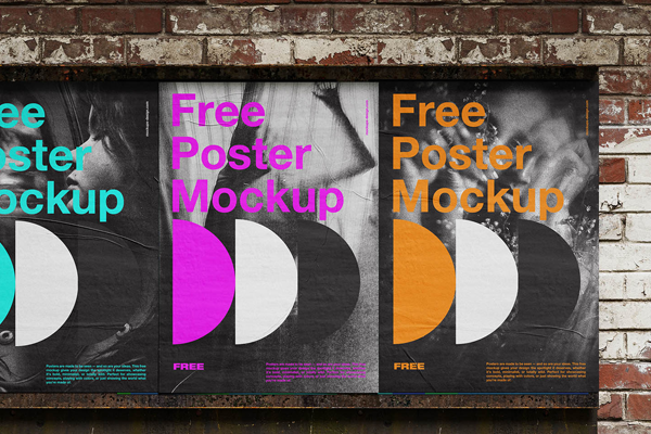 Free Urban Poster Wall Mockup PSD Template