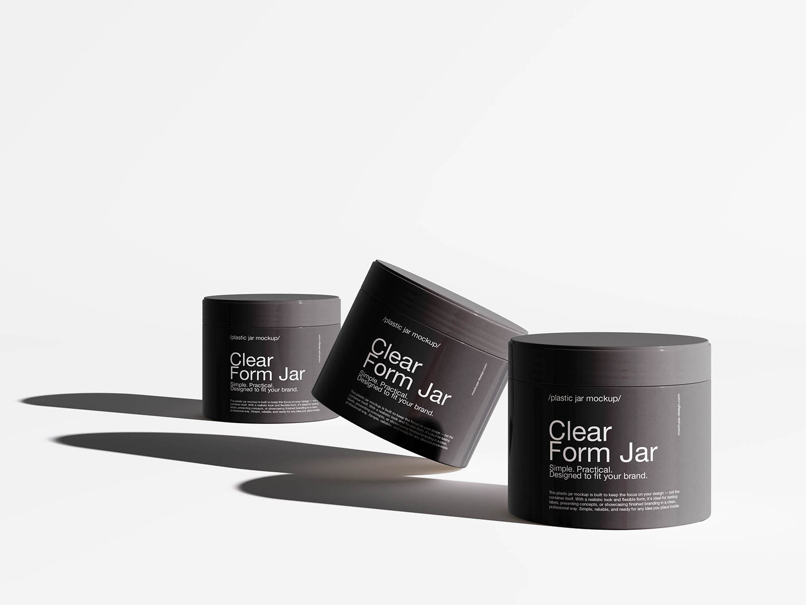 Free Versatile Plastic Jar Mockup PSD Template