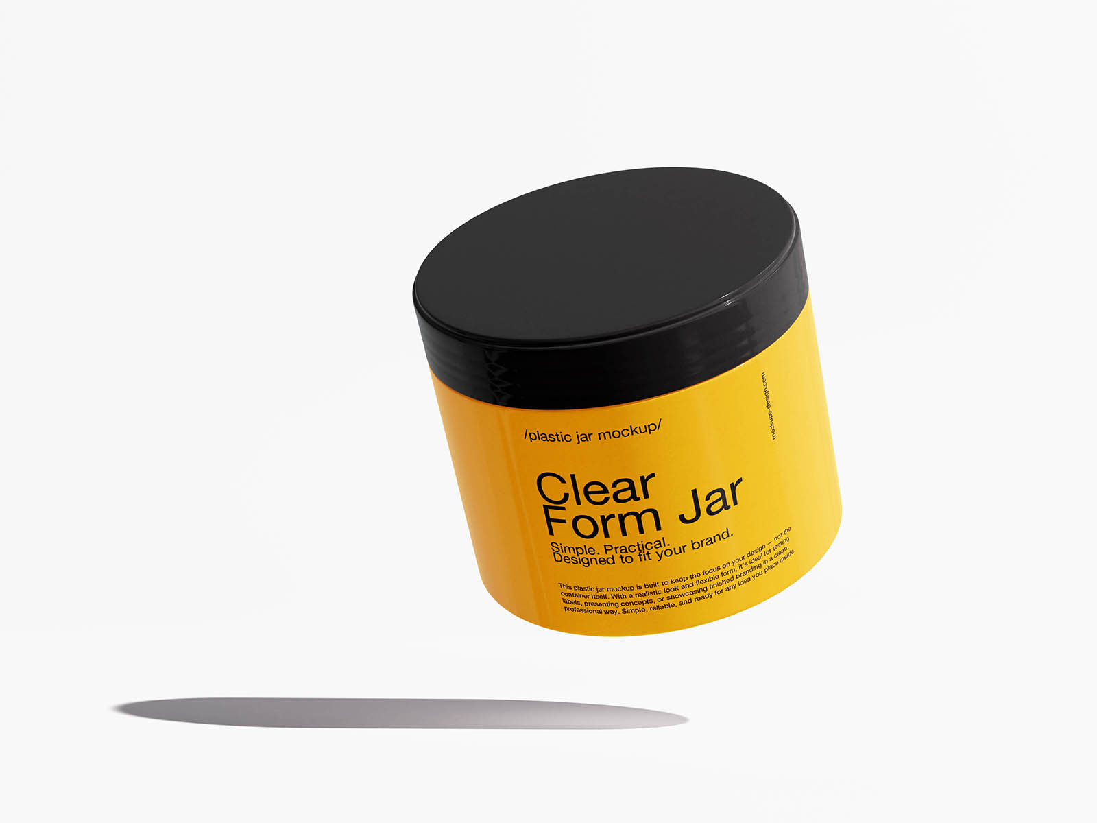 Free Versatile Plastic Jar Mockup PSD Template