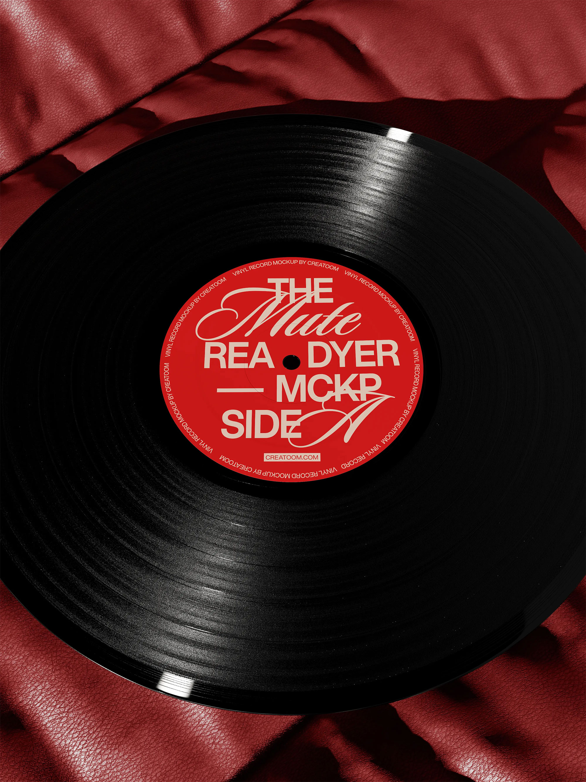 Free Vinyl Record Mockup on Sofa PSD Template