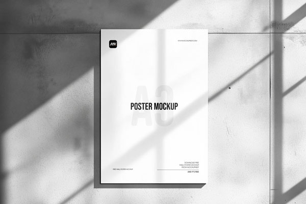 Free Wall Poster Mockup PSD Template