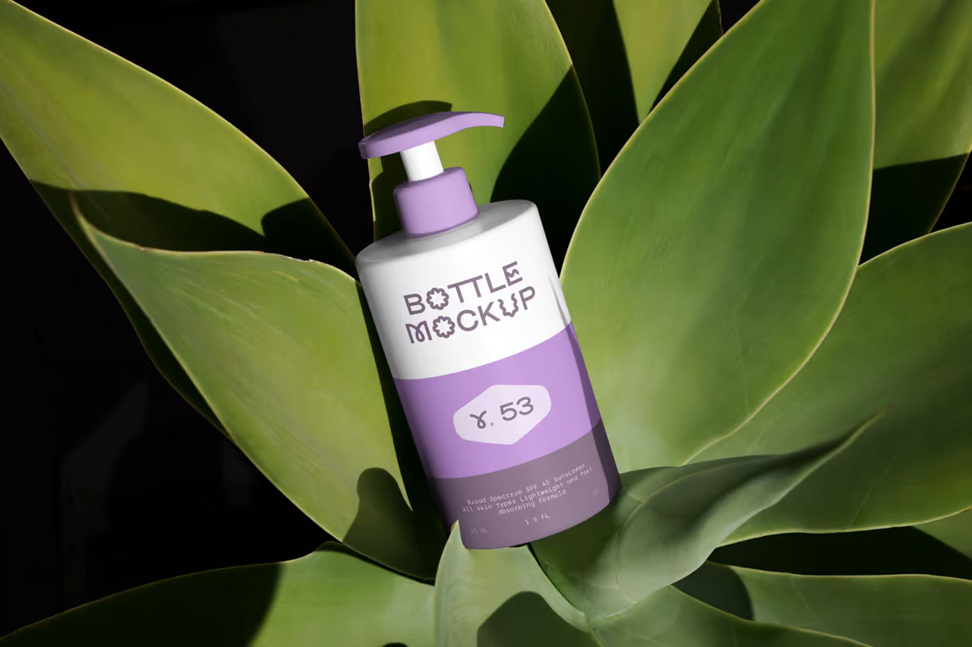 Free White Cosmetic Bottle Mockup PSD Template