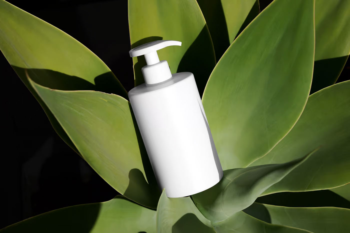 Free White Cosmetic Bottle Mockup PSD Template