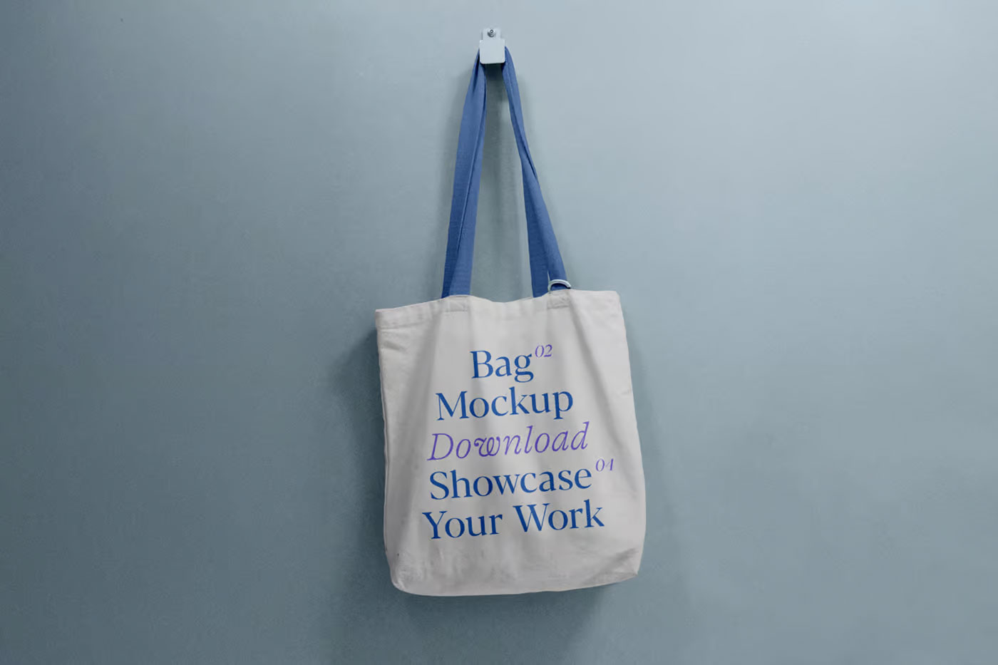 Free White Hanging Tote Bag Mockup PSD Template