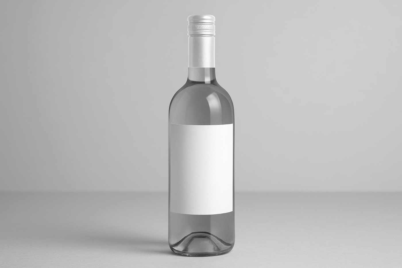 Free Wine Bottle Studio Shot Mockup PSD Template