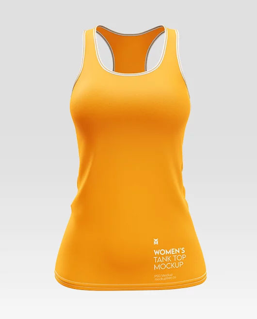 Free Womens Tank Top Mockup PSD Template