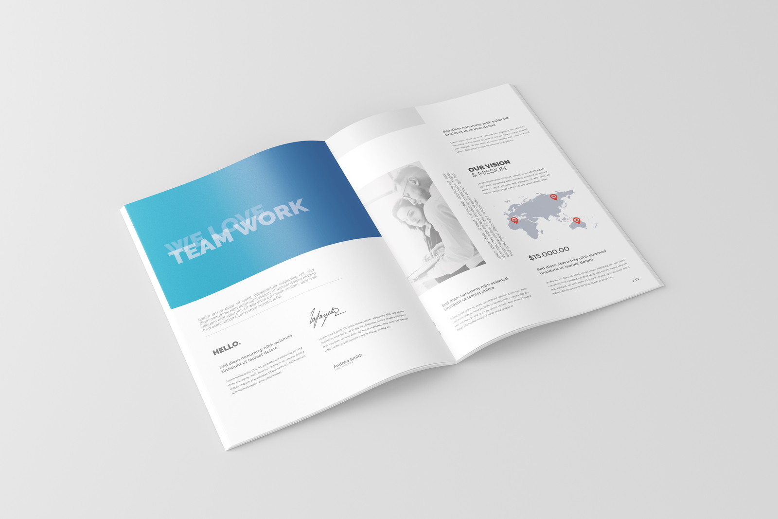 Free A4 Magazine Brochure Mockup PSD Template