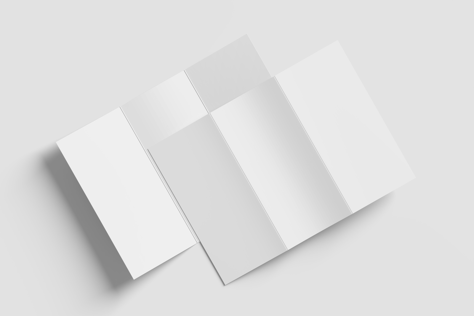 Free A4 Trifold Brochure Mockup Front and Back PSD Template