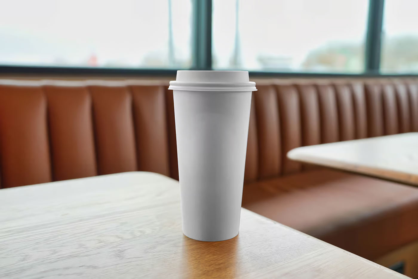 Free Big Vertical Coffee Cup Mockup PSD Template