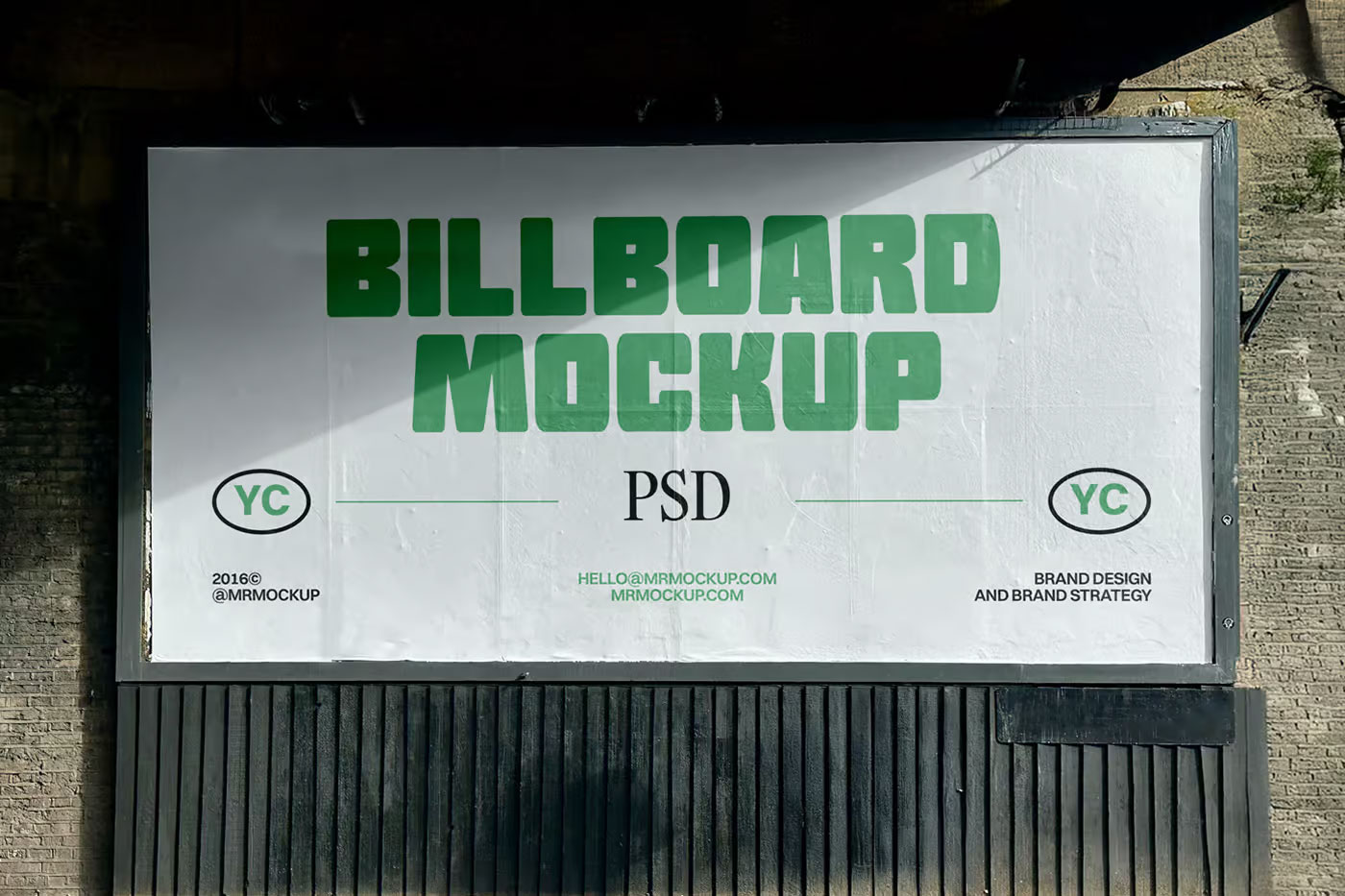 Free Big Wide Billboard Mockup PSD Template
