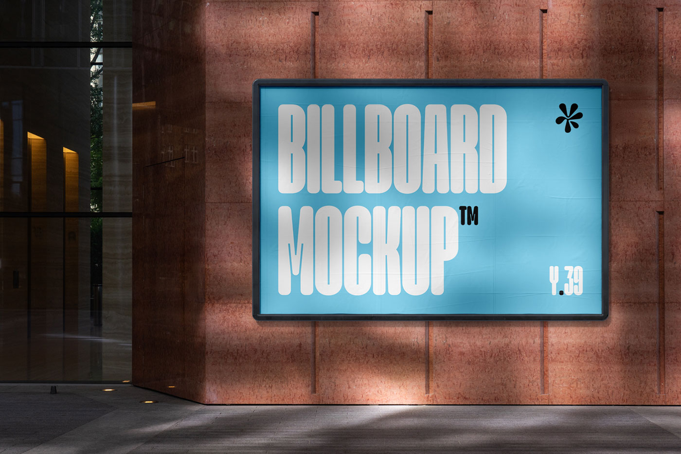 Free Billboard on a Building Mockup PSD Template
