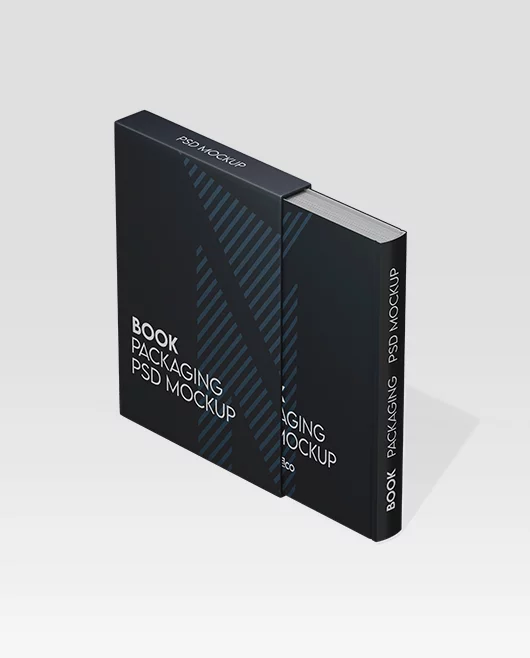 Free Book Packaging Mockup PSD Template