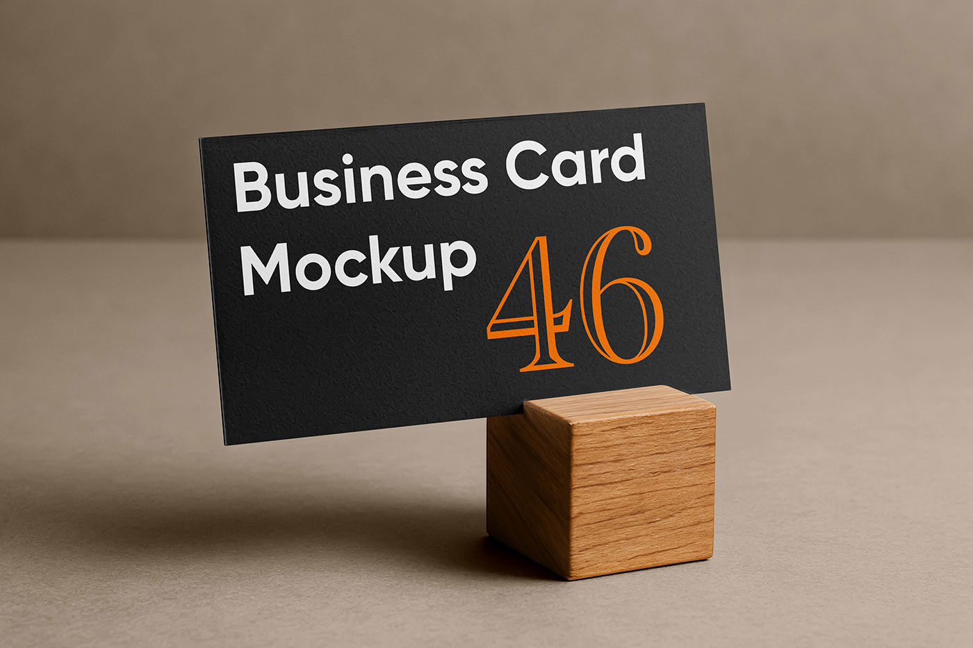 Free Business Card on Cubic Mockup PSD Template