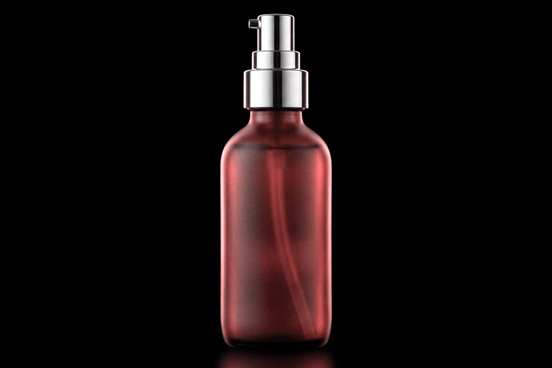 Free Cosmetic Pump Bottle Mockup PSD Template