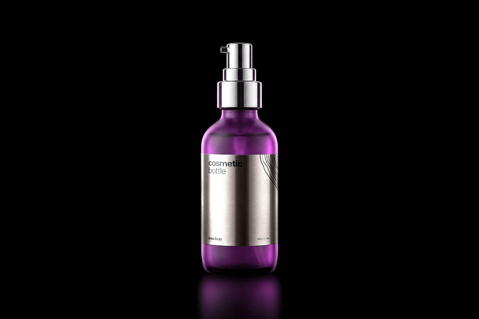 Free Cosmetic Pump Bottle Mockup PSD Template