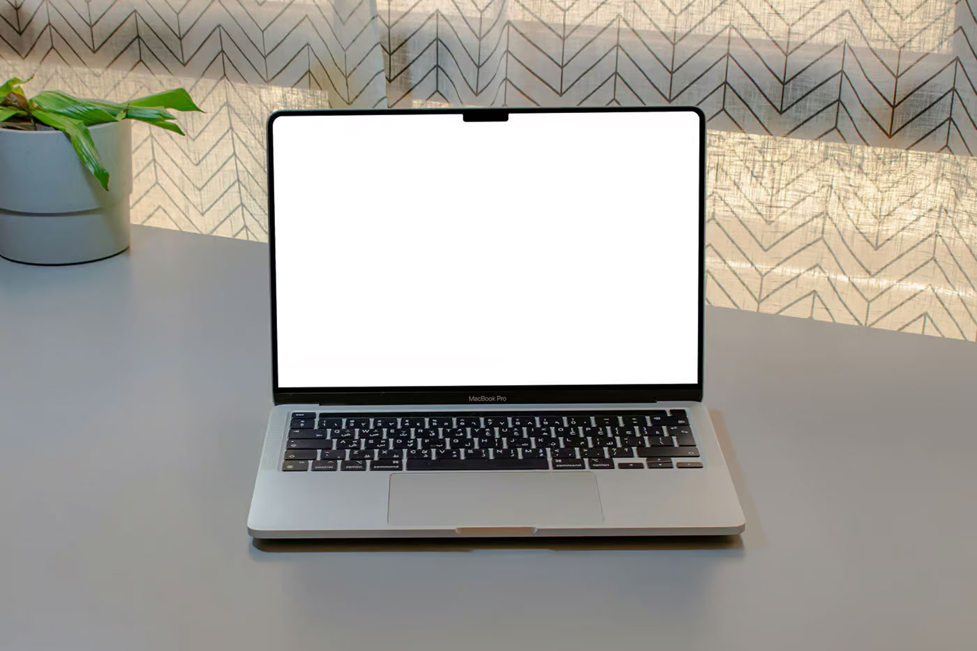 Free Devices on Desk Mockup PSD Template