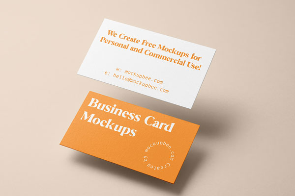 Free Double Business Card Mockups PSD Template