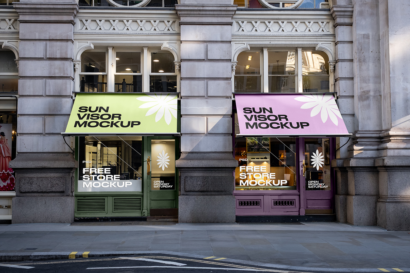 Free Double Storefront Mockup PSD Template