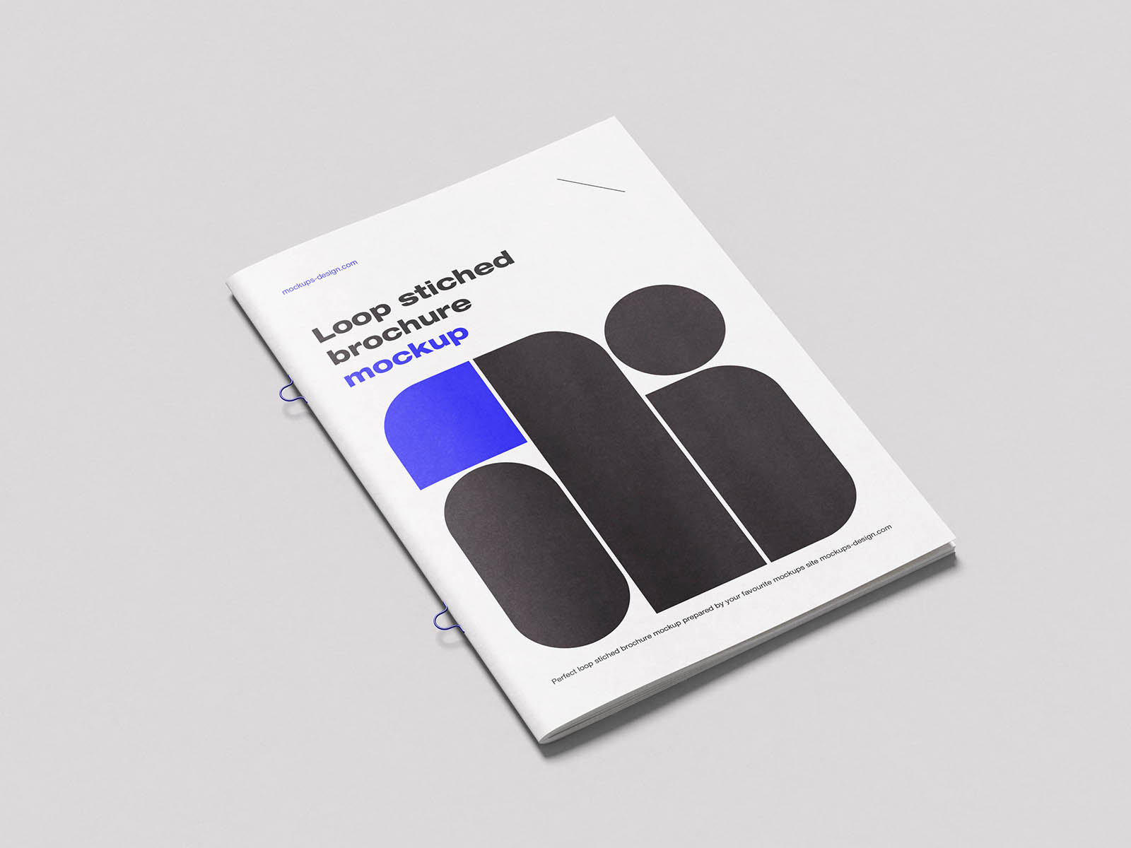 Free Elegant Loop Stitched Brochure Mockup PSD Template