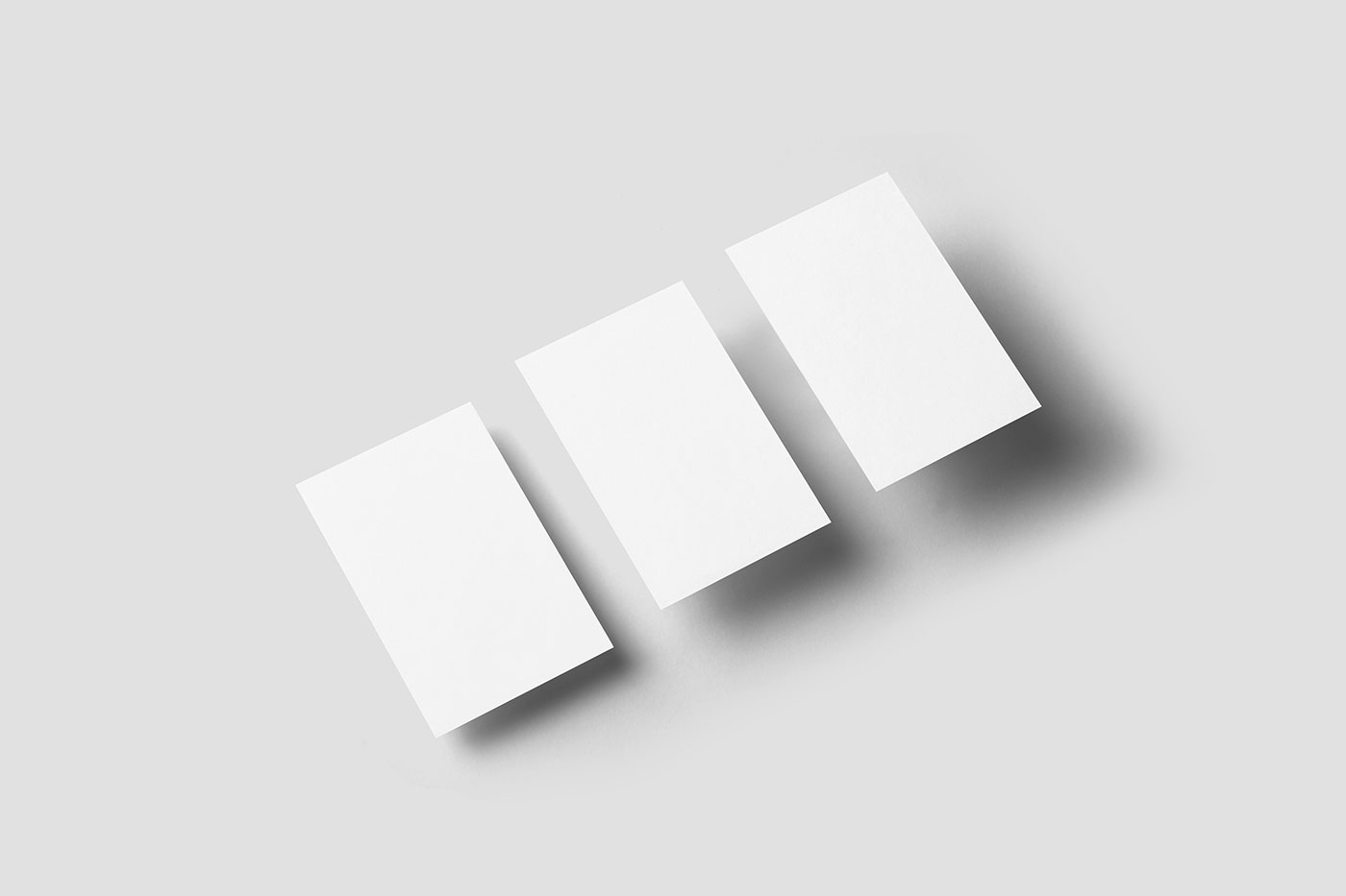 Free Vertical Triple Business Card Mockup PSD Template