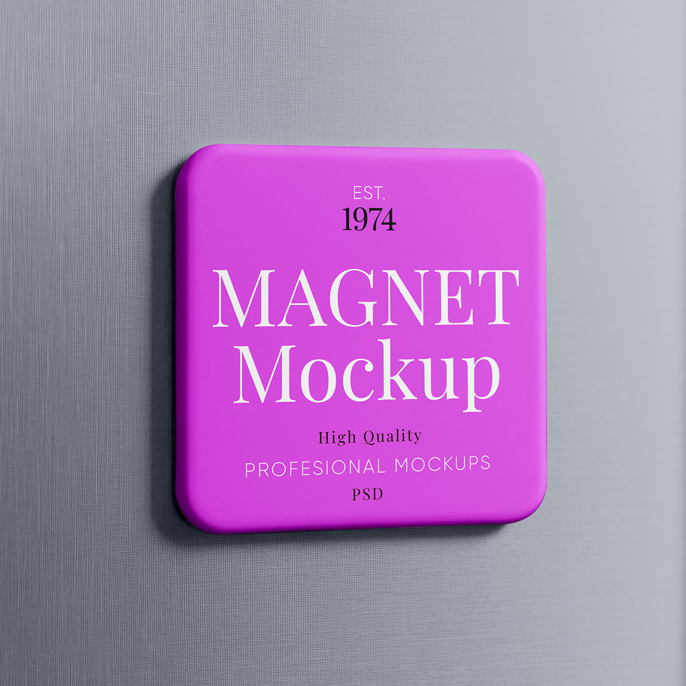 Free Fridge Magnet Mockup PSD Template