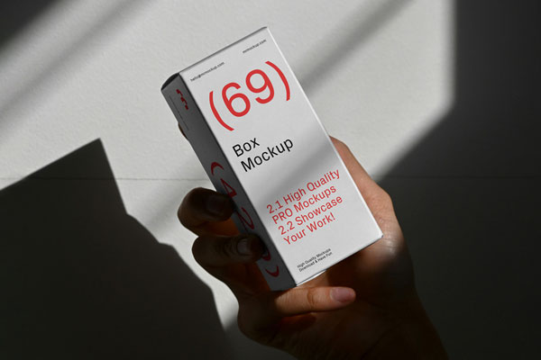 Free Front View Cosmetic Box Mockup PSD Template