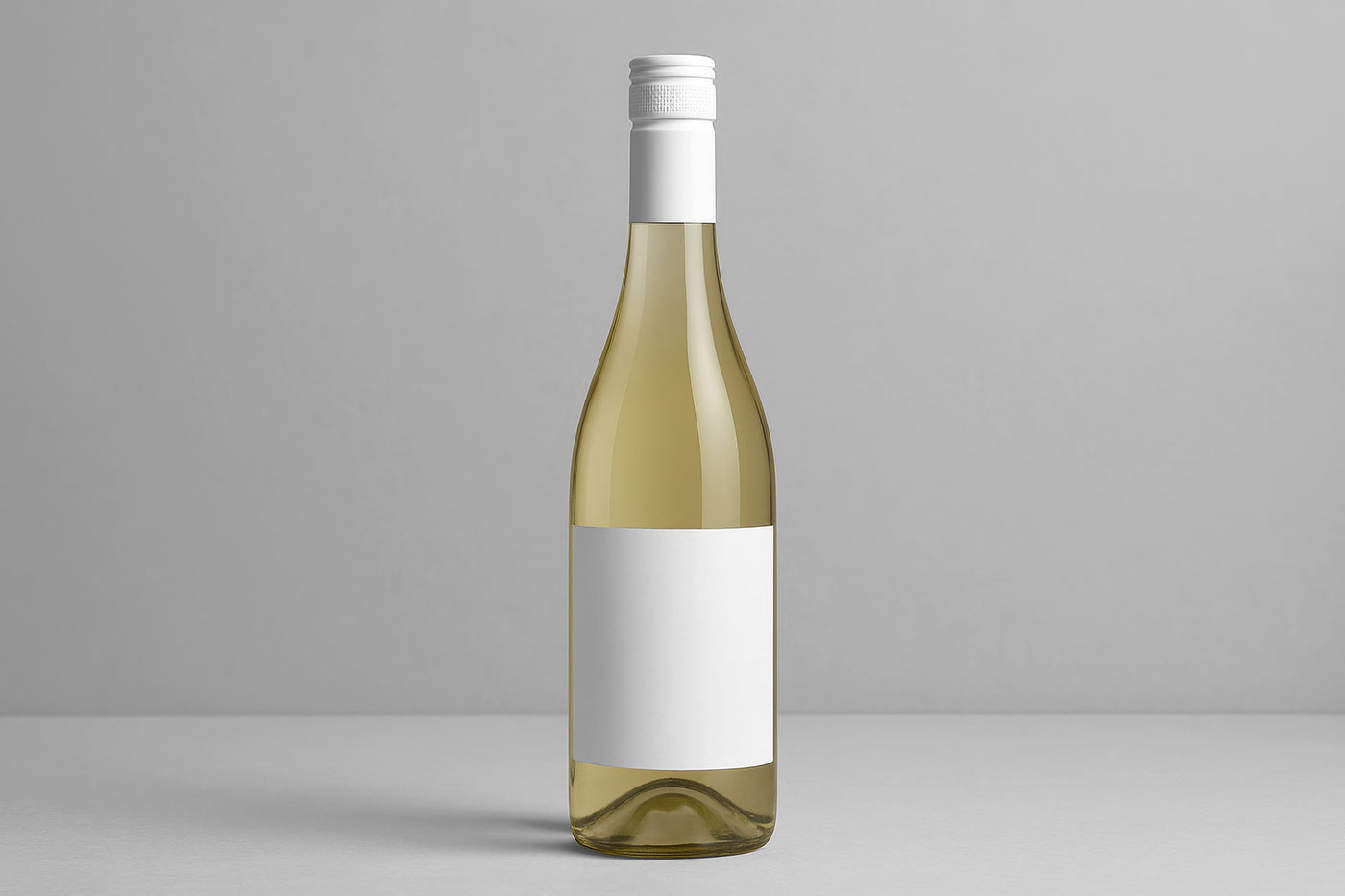 Free Front View Wine Bottle Mockup PSD Template