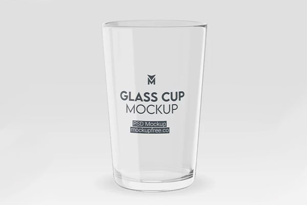 Free Glass Cup Mockup PSD Template