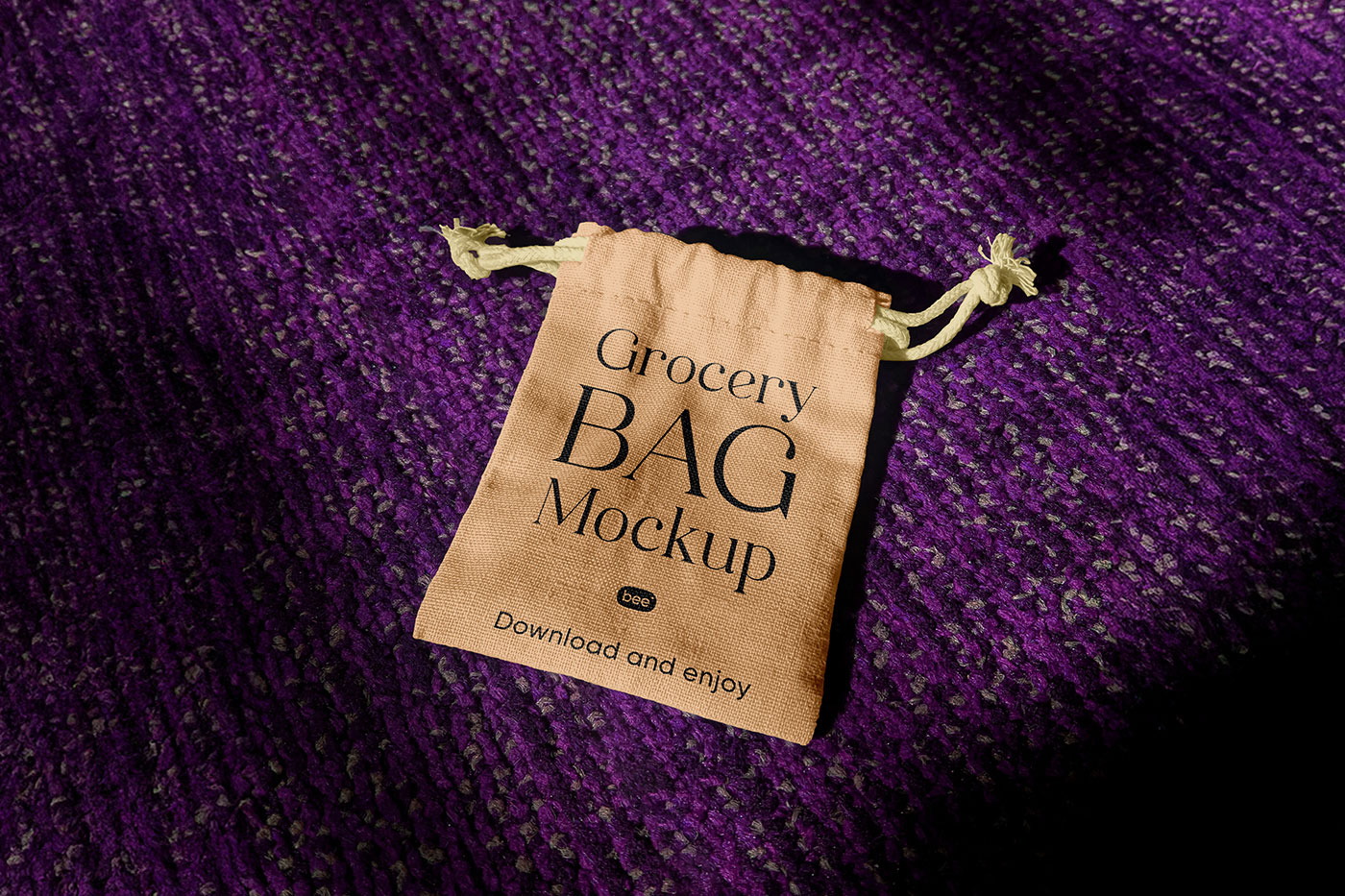 Free Grocery Pouch Bag Mockup PSD Template